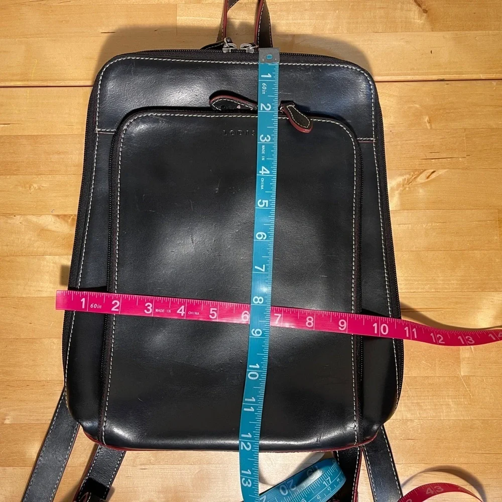 Lodis Audrey Collection Leather City Bag Backpack - Black